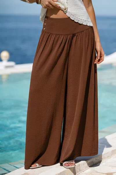 Cupshe Peace Sign Brown Pants