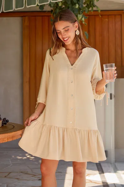Cupshe Peach Juice Beige Mini Dress In Neutral