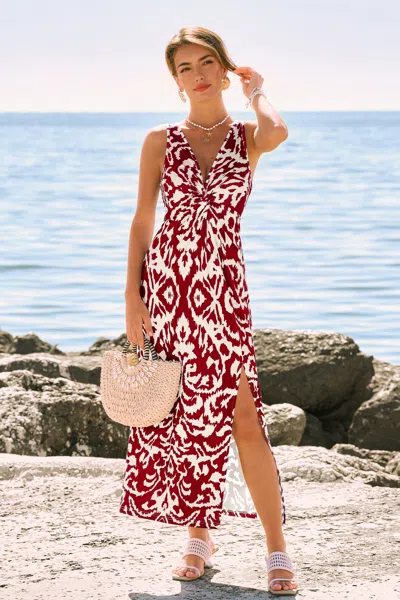 Cupshe Pearlescent Waves Abstract Midi Dress In Gray