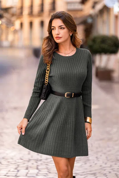 Cupshe Pencil Me In Grey Sweater Dress