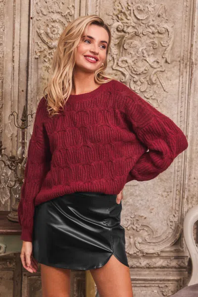 Cupshe Peppermint Twist Red Sweater