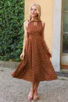 Cupshe Petal Verse Floral Midi Dress In Brown