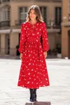 Cupshe Picnic Day Polka Dot Maxi Dress In Red