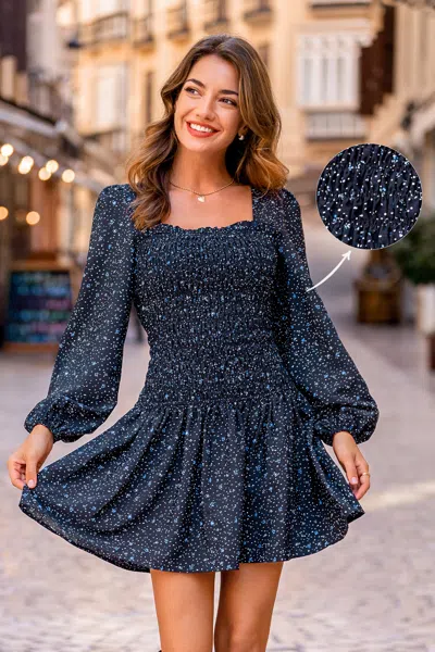 Cupshe Picnic In The Park Floral Mini Dress In Blue