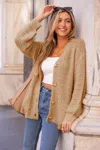 Cupshe Pinkies Up Taupe Cardigan In Brown