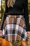 Cupshe Plaid Flared Mini Skirt In Multi