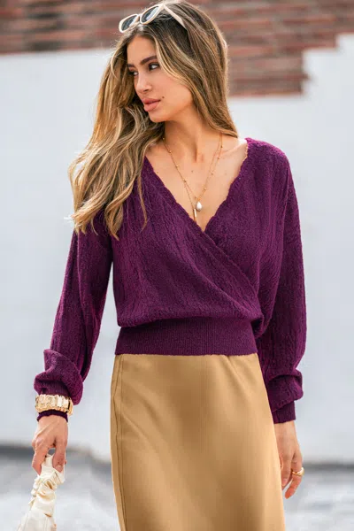 Cupshe Plum Perfect Purple Sweater