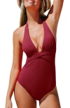 CUPSHE CUPSHE PLUNGE ONE-PIECE SWIMSUIT