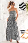 Cupshe Polished Escape Striped Maxi Dress