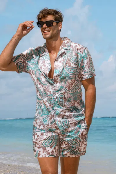 Cupshe Polymath Paisley Shirt In Green