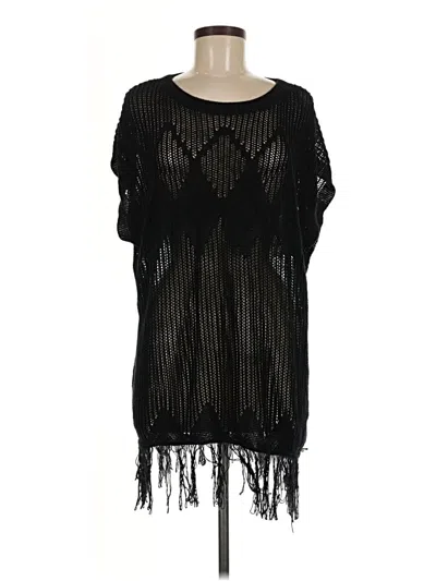 Pre-owned Cupshe Poncho In Black