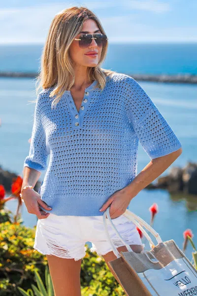 Cupshe Pool Blue Cover-up Top