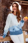 Cupshe Portland Winter Sweater In Blue