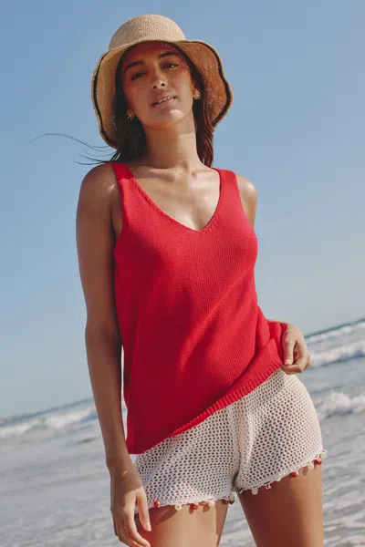 Cupshe Postcard Memory Red Top