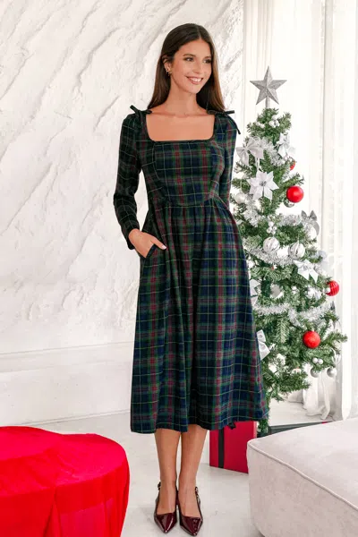 Cupshe Preppy Plaid Mini Dress In Green