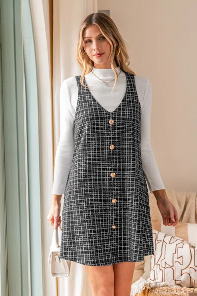 Cupshe Prim & Proper Plaid Mini Dress