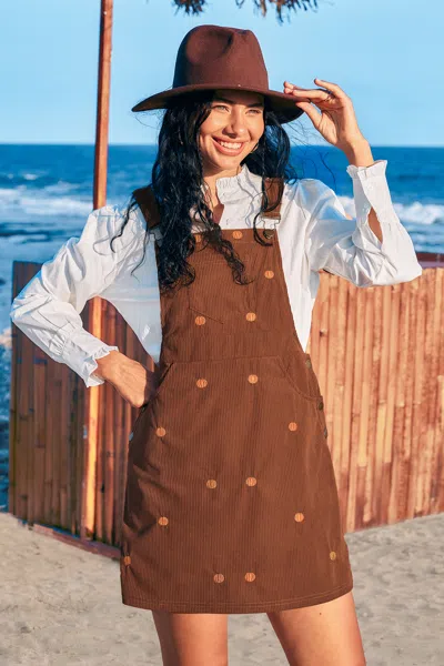 Cupshe Pumpkin Patch Brown Mini Dress