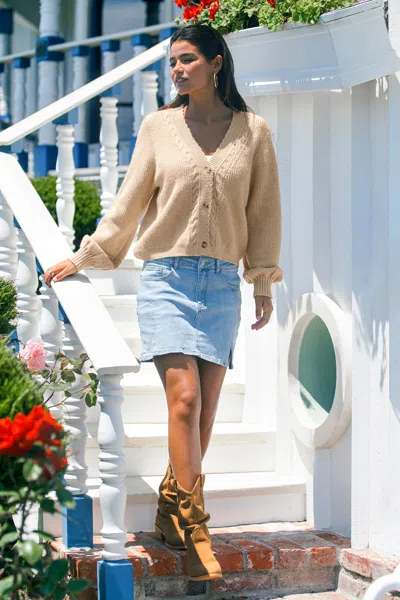 Cupshe Pumpkin Spice Neutral Cardigan In Beige