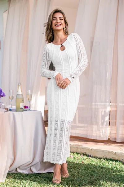 Cupshe Pure Ivory White Maxi Dress