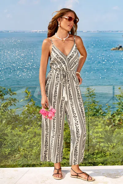 Cupshe Quiet Bloom Striped Jumpsuit In Multi