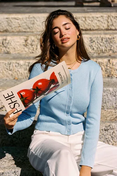 Cupshe Quiet Moments Blue Cardigan