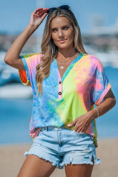 Cupshe Ray Of Fun Tie-dye Tee In Multi