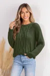 Cupshe Read Between Green Sweaters