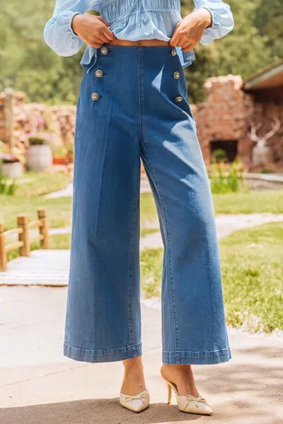 Cupshe Ready For Anything Dark Wash Jeans In Blue