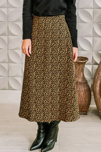 Cupshe Rebel Rules Animal Print Midi Skirt
