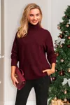 Cupshe Relax Burgundy Sweater In Burgundy