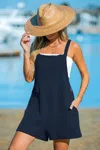 Cupshe Relaxed Vibes Navy Romper In Blue