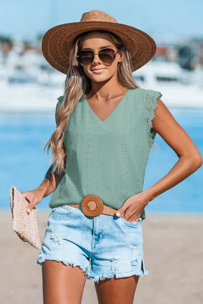 Cupshe Right Path Green Top