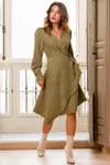 Cupshe Right Place Right Time Green Midi Dress In Green