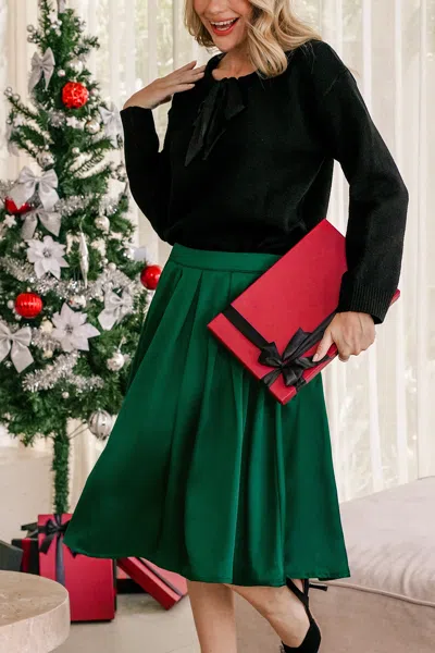 Cupshe Ritz Green Midi Skirt