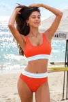 Cupshe Rivalry Orange Bikini Set In Multi