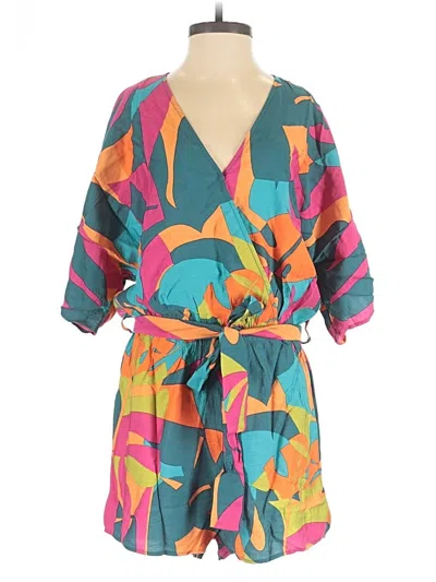 Pre-owned Cupshe Romper In Teal