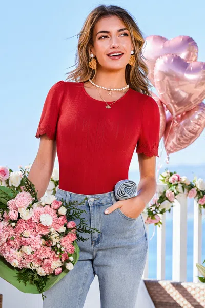 Cupshe Rumored Red Top In Multi