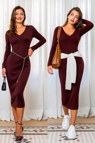 Cupshe Rustling Romance Red Midi Dress