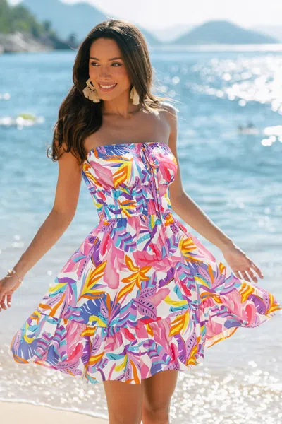 Cupshe Sanctuary Tropical Mini Dress In Multi
