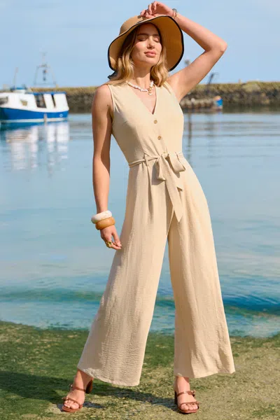 Cupshe Sand Dunes Sand Jumpsuit In Neutral