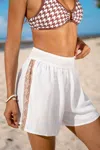 Cupshe Sandy Days White Cover-up Shorts