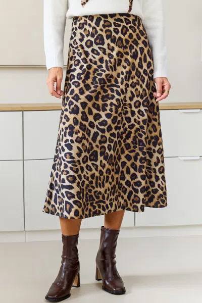 Cupshe Sassy Spots Animal Print Midi Skirt