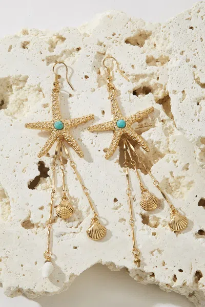 Cupshe Sea Stargazing Gold-tone Earrings