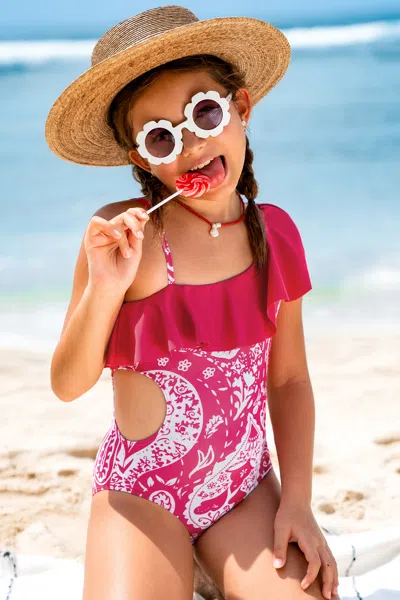 Cupshe Seashell Flounce Paisley One-piece Swimsuit