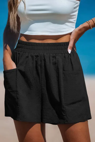 Cupshe Seaside Air Black Shorts