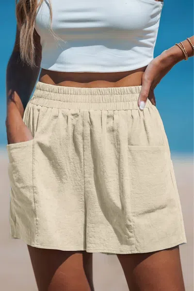 Cupshe Seaside Air Cream Shorts In Yellow
