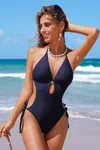 Cupshe Seaside Darling Navy One-piece Swimsuit In Blue