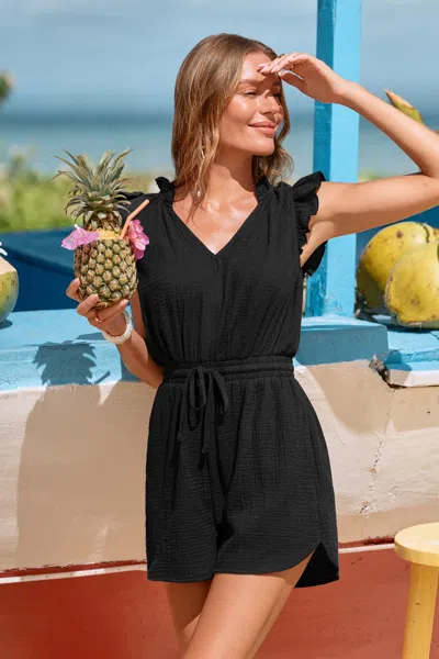 Cupshe See You Tonight Black Romper