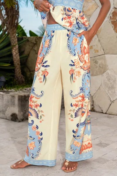 Cupshe Sensitive Soul Tropical Pants In Yellow