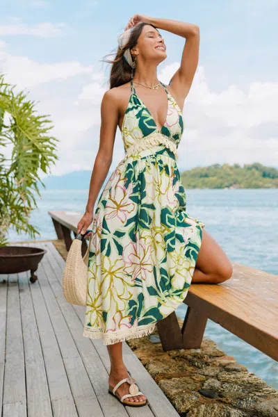 Cupshe Shore Bound Floral Maxi Dress In Multi